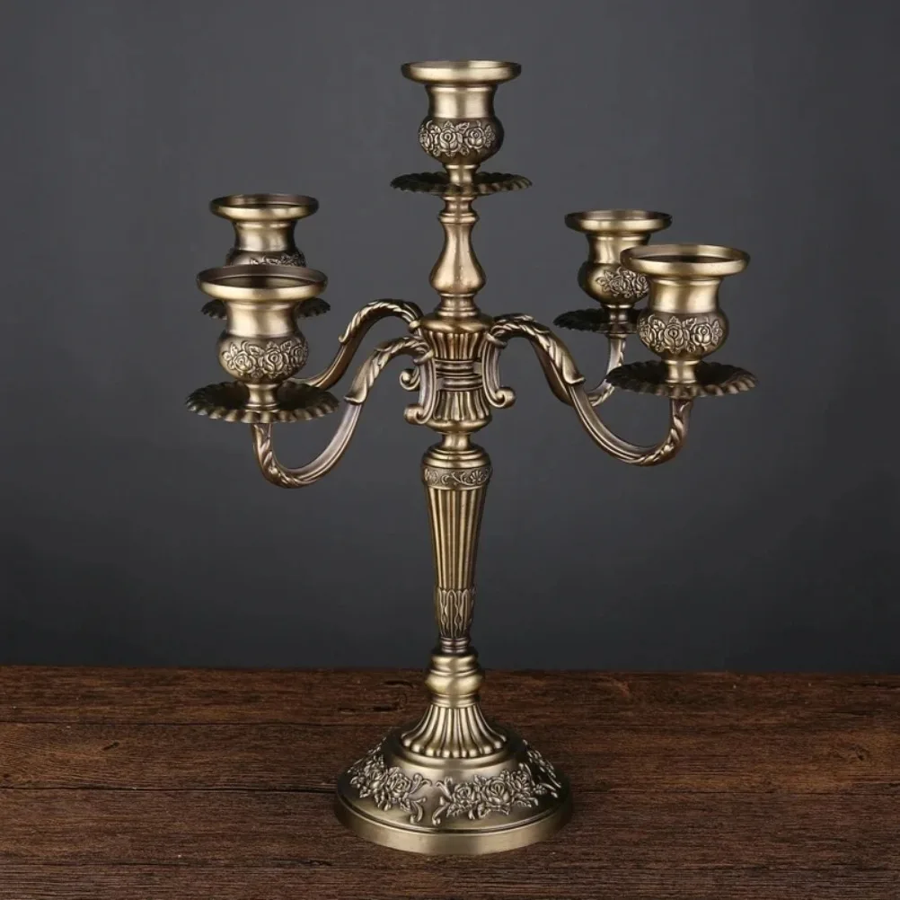 Collectible Vintage Matches - Candelabros de Bronze Retrô de Metal