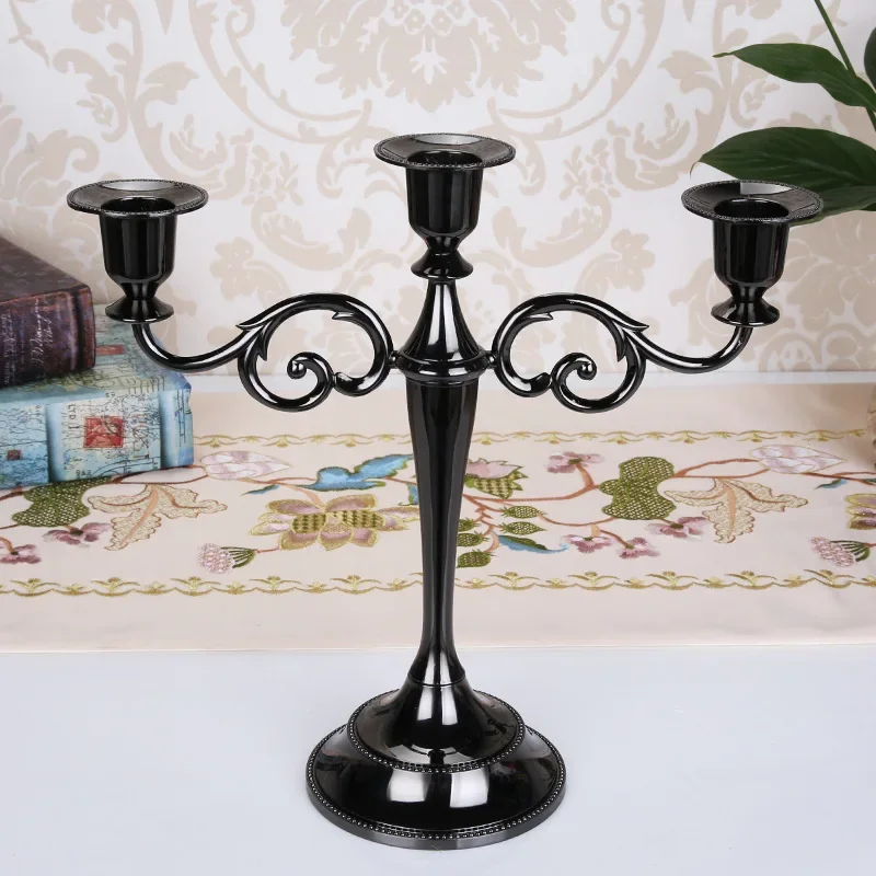 Collectible Vintage Matches - Candelabro de Latão Antigo com 3