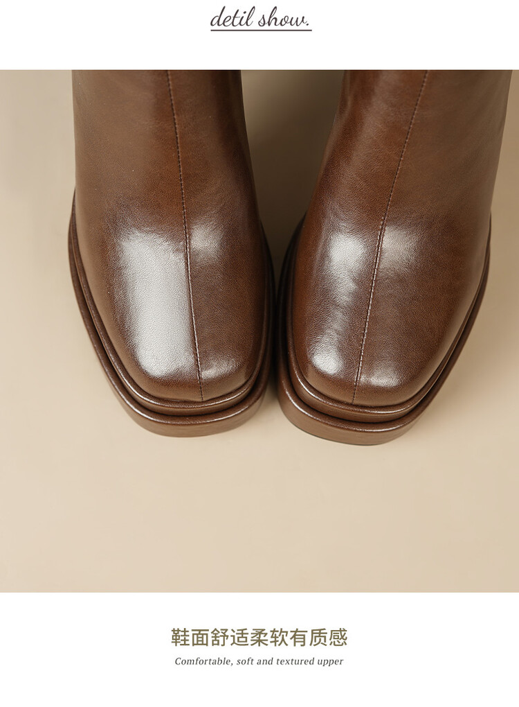 Botas de cano alto de couro ma - Vintage Zipper avaliação e preço