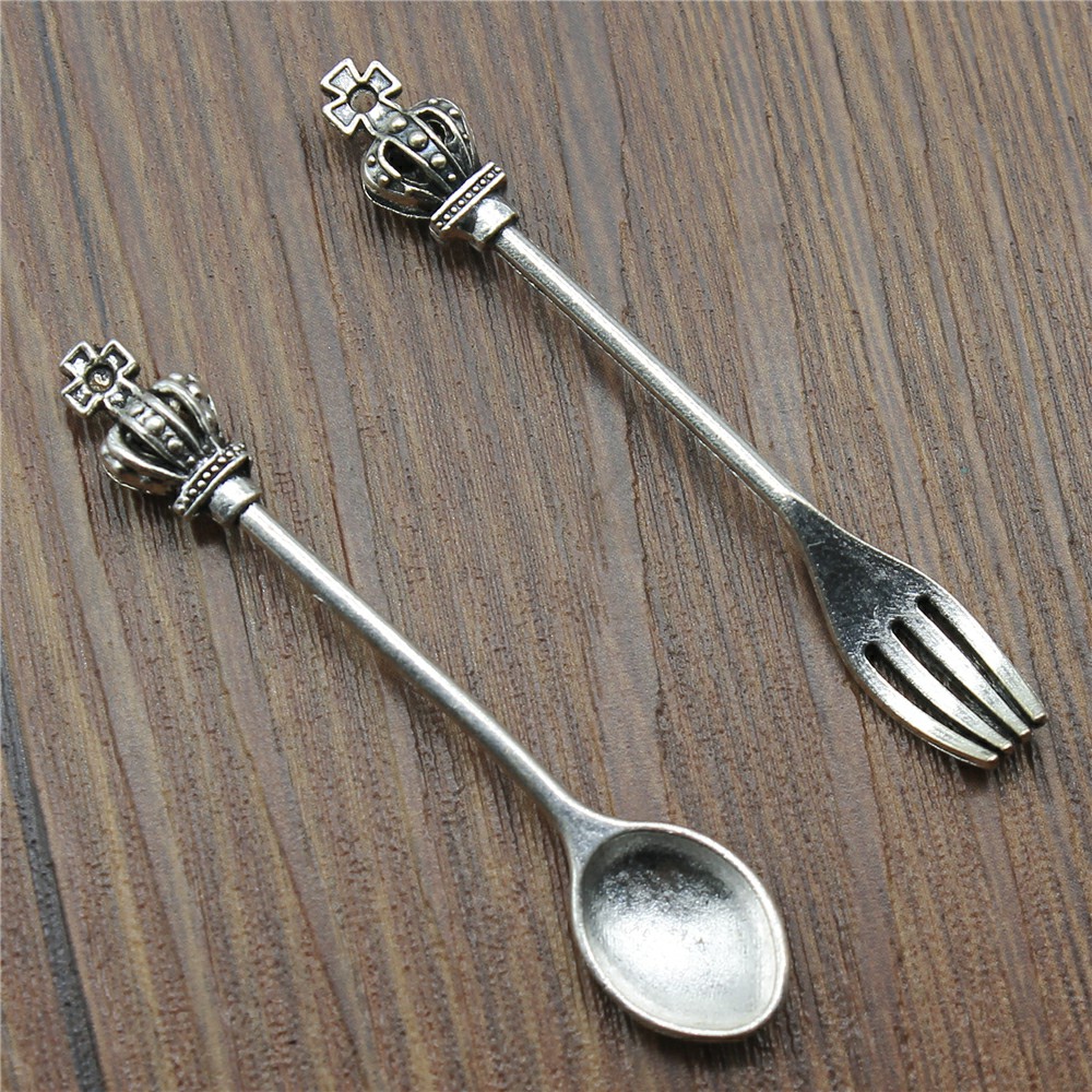10 pçs antigo prata cor coroa  - Vintage Collectible Spoons avaliação e preço