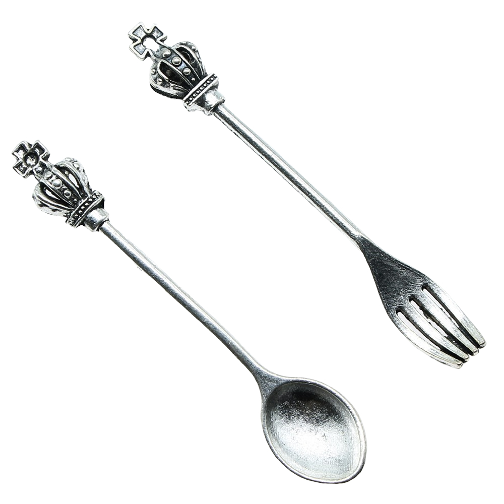 10 pçs antigo prata cor coroa  - Vintage Collectible Spoons avaliação e preço