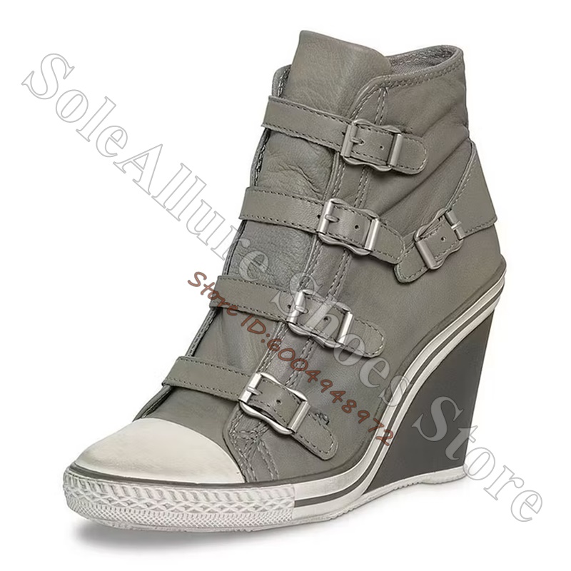 Tênis de cano alto cinza com m - Vintage Zipper avaliação e preço